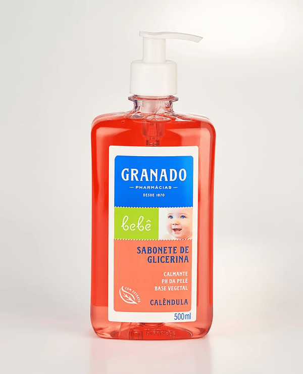 SABONETE LÍQUIDO DE GLICERINA GRANADO BEBÊ CALÊNDULA 500ML