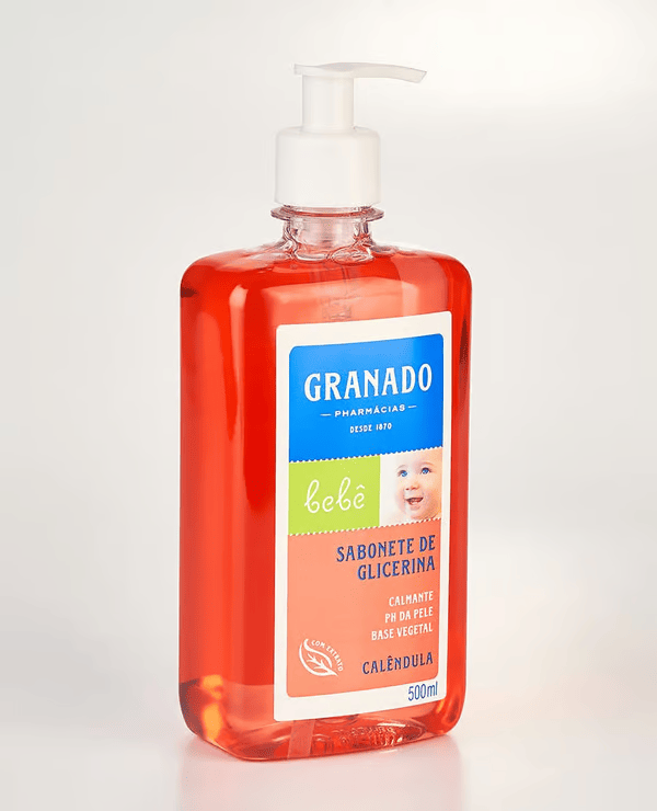 SABONETE LÍQUIDO DE GLICERINA GRANADO BEBÊ CALÊNDULA 500ML